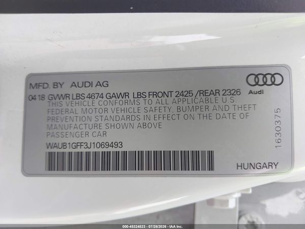 2018 AUDI S3