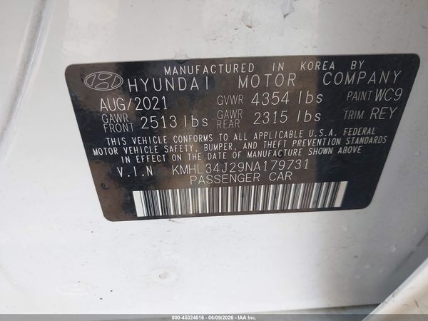 2022 HYUNDAI SONATA LIMITED