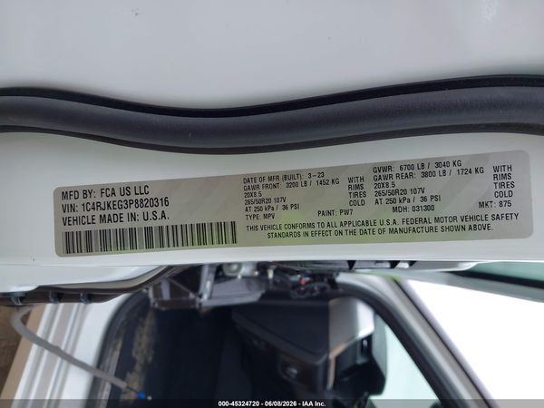 2023 JEEP GRAND CHEROKEE L SUMMIT 4X4