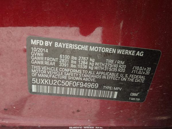 2015 BMW X6 XDRIVE35I