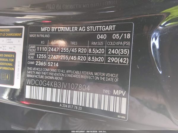 2018 MERCEDES-BENZ GLC 300 4MATIC