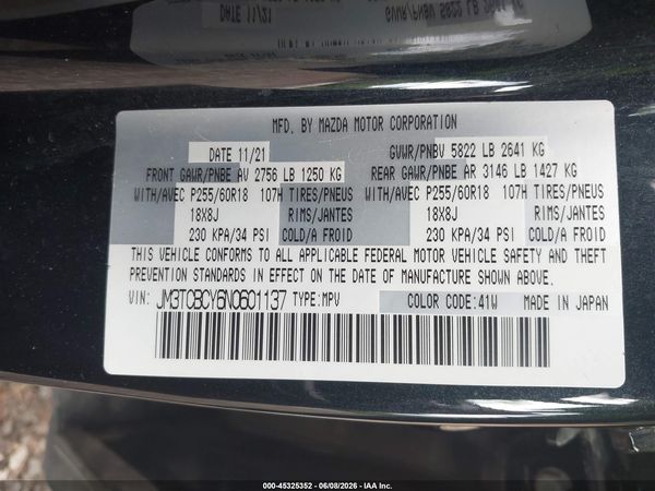 2022 MAZDA CX-9 TOURING
