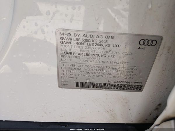 2015 AUDI Q5 2.0T PREMIUM