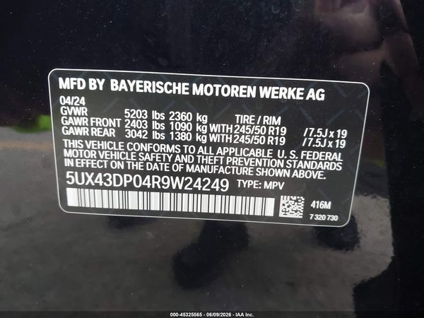 2024 BMW X3 SDRIVE30I