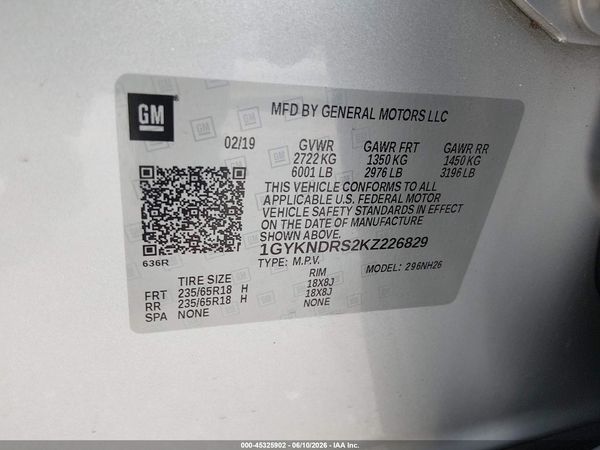 2019 CADILLAC XT5 LUXURY