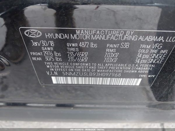 2018 HYUNDAI SANTA FE SPORT 2.4L