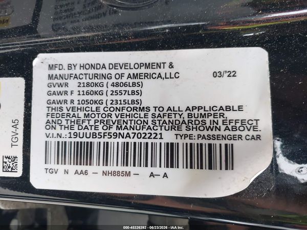 2022 ACURA TLX A-SPEC PACKAGE