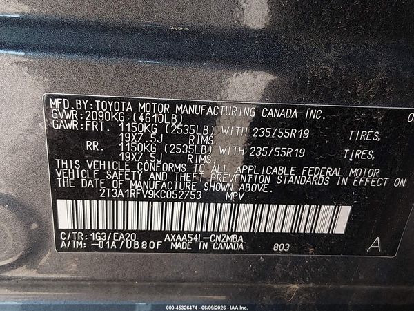 2019 TOYOTA RAV4 XLE PREMIUM