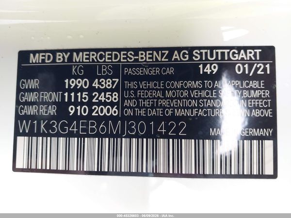 2021 MERCEDES-BENZ A 220 A220