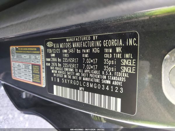 2021 KIA SORENTO LX