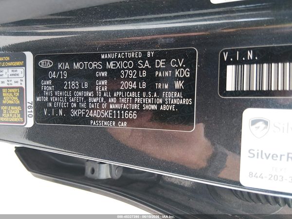 2019 KIA FORTE LXS