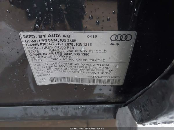 2019 AUDI Q5 45 PREMIUM