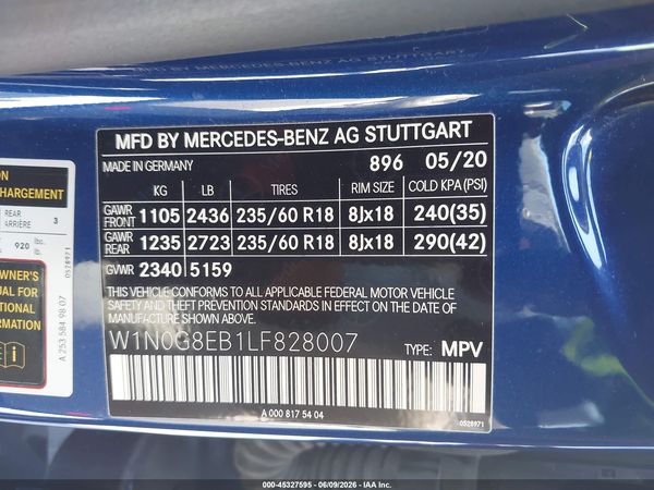 2020 MERCEDES-BENZ GLC 300 4MATIC