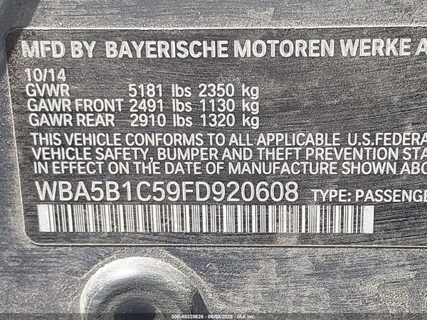 2015 BMW 535I