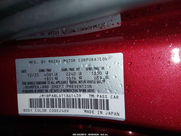 2026 MAZDA MAZDA3 2.5 S SELECT SPORT