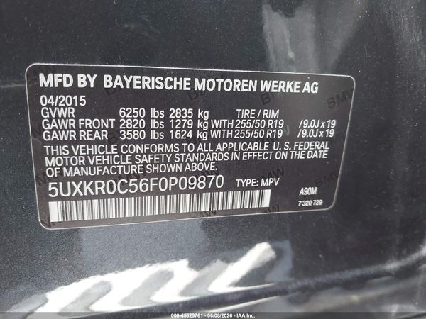 2015 BMW X5 XDRIVE35I