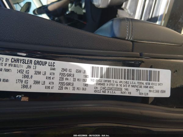 2013 DODGE DURANGO CREW
