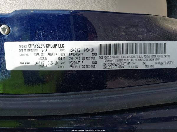 2014 DODGE GRAND CARAVAN SXT