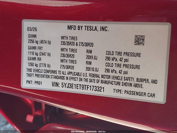 2026 TESLA MODEL 3