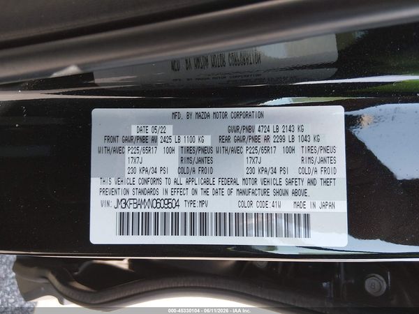 2022 MAZDA CX-5 2.5 S