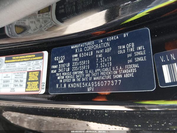 2025 KIA CARNIVAL MPV HYBRID SX