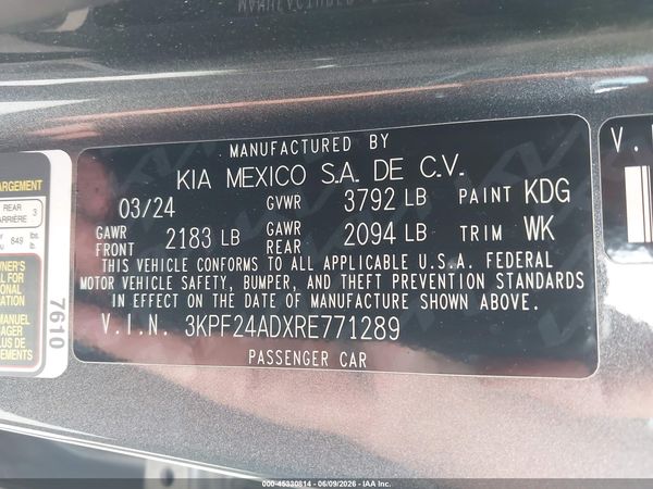 2024 KIA FORTE LXS