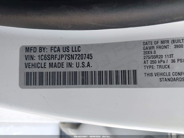 2025 RAM 1500 LARAMIE  4X4 5'7 BOX