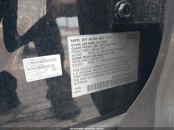 2018 AUDI Q7 3.0T PREMIUM