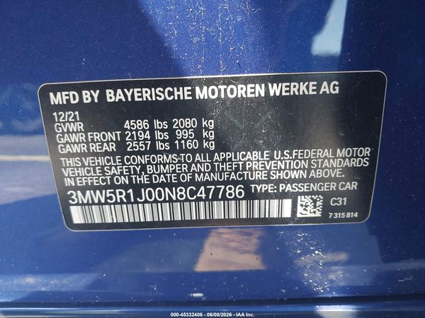 2022 BMW 330I
