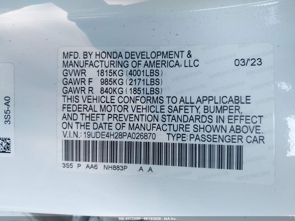 2023 ACURA INTEGRA BASE