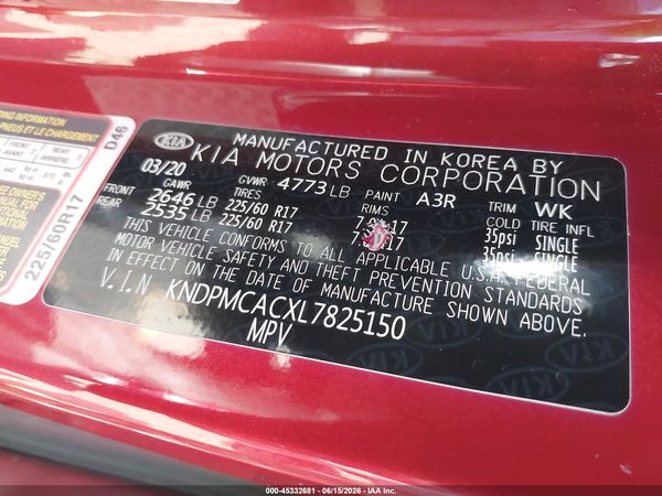 2020 KIA SPORTAGE LX