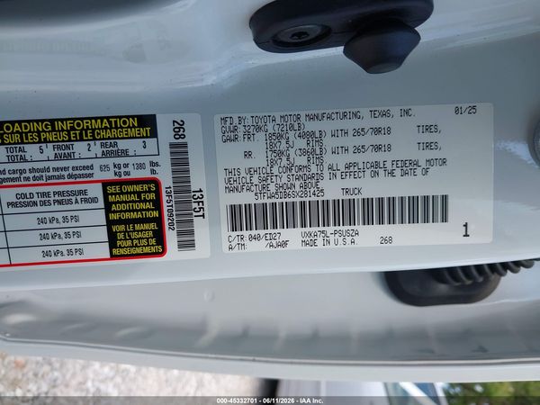 2025 TOYOTA TUNDRA SR5