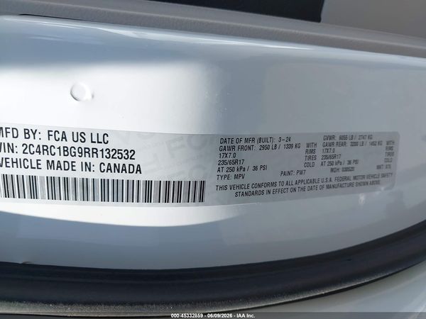 2024 CHRYSLER PACIFICA TOURING L — I9