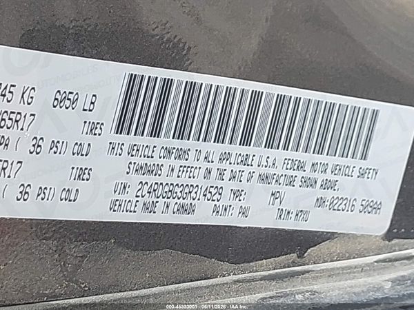 2016 DODGE GRAND CARAVAN SE