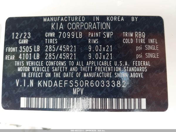 2024 KIA EV9 GT-LINE
