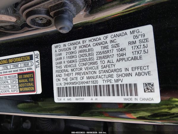 2019 HONDA CR-V LX