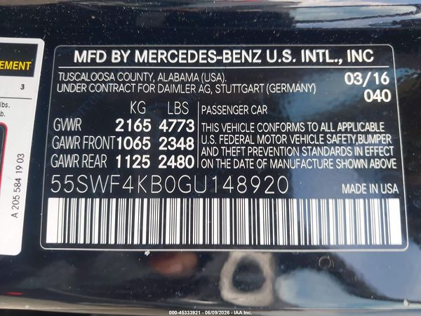 2016 MERCEDES-BENZ C 300 4MATIC