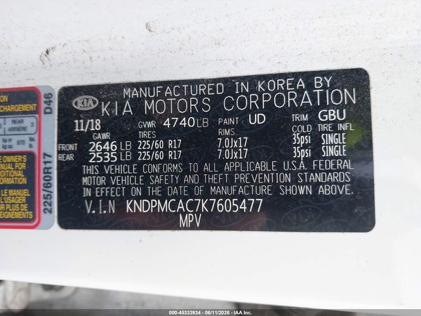 2019 KIA SPORTAGE LX