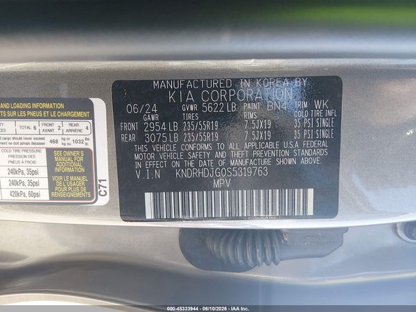 2025 KIA SORENTO HYBRID EX