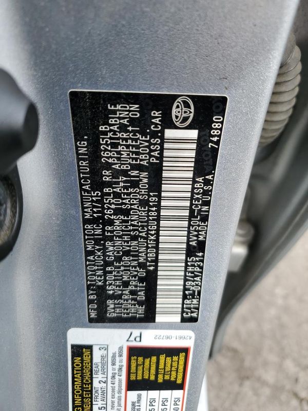 2016 TOYOTA CAMRY
