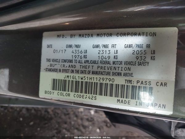 2017 MAZDA MAZDA6 GRAND TOURING