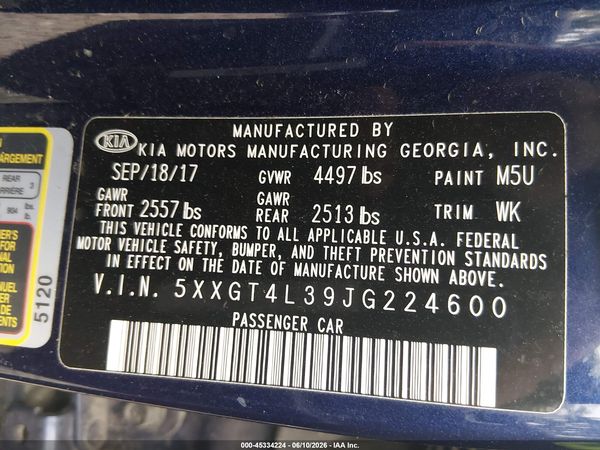 2018 KIA OPTIMA LX