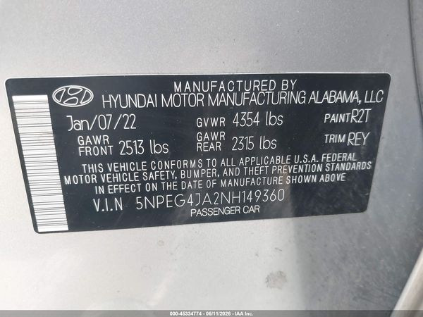 2022 HYUNDAI SONATA SE