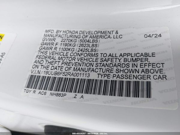 2024 ACURA TLX A-SPEC PACKAGE
