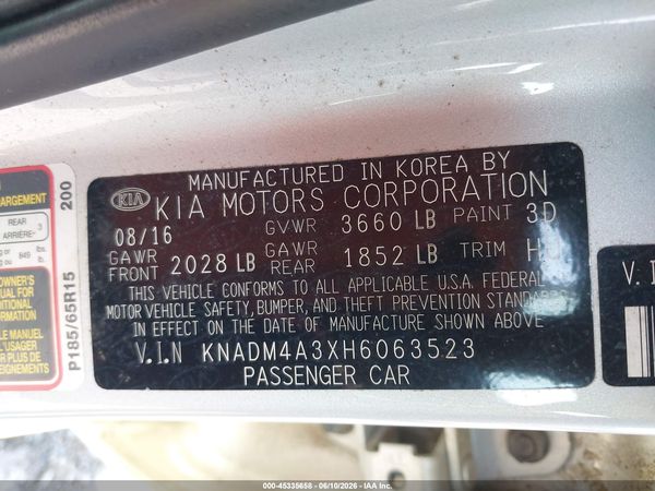 2017 KIA RIO LX