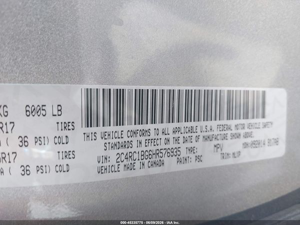 2017 CHRYSLER PACIFICA TOURING-L — I9