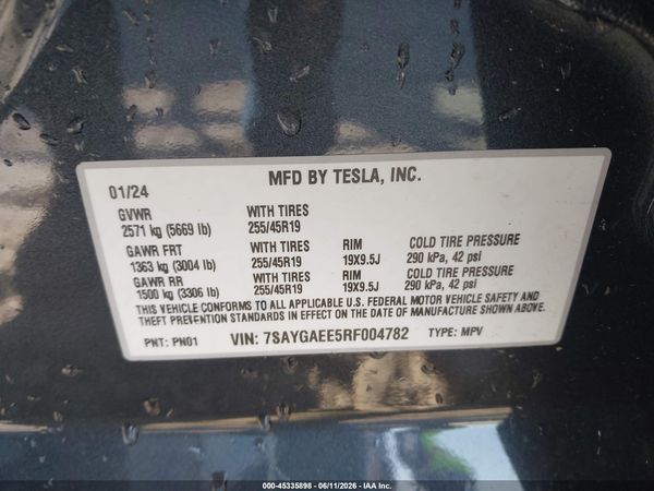 2024 TESLA MODEL Y