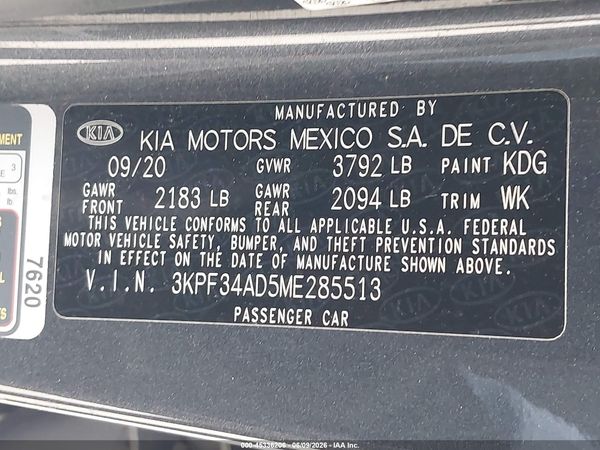 2021 KIA FORTE GT-LINE