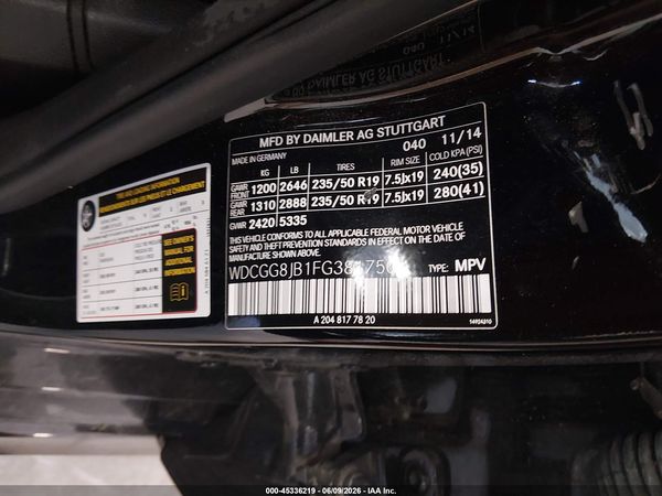 2015 MERCEDES-BENZ GLK 350 4MATIC