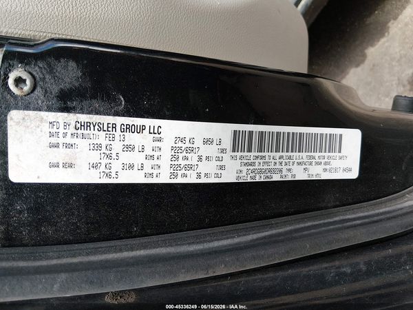 2013 DODGE GRAND CARAVAN SE — I9
